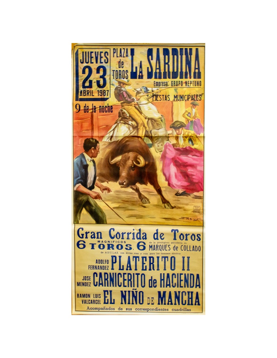 Cartel toros Murcia 1987 | Antigüedades Murcia
