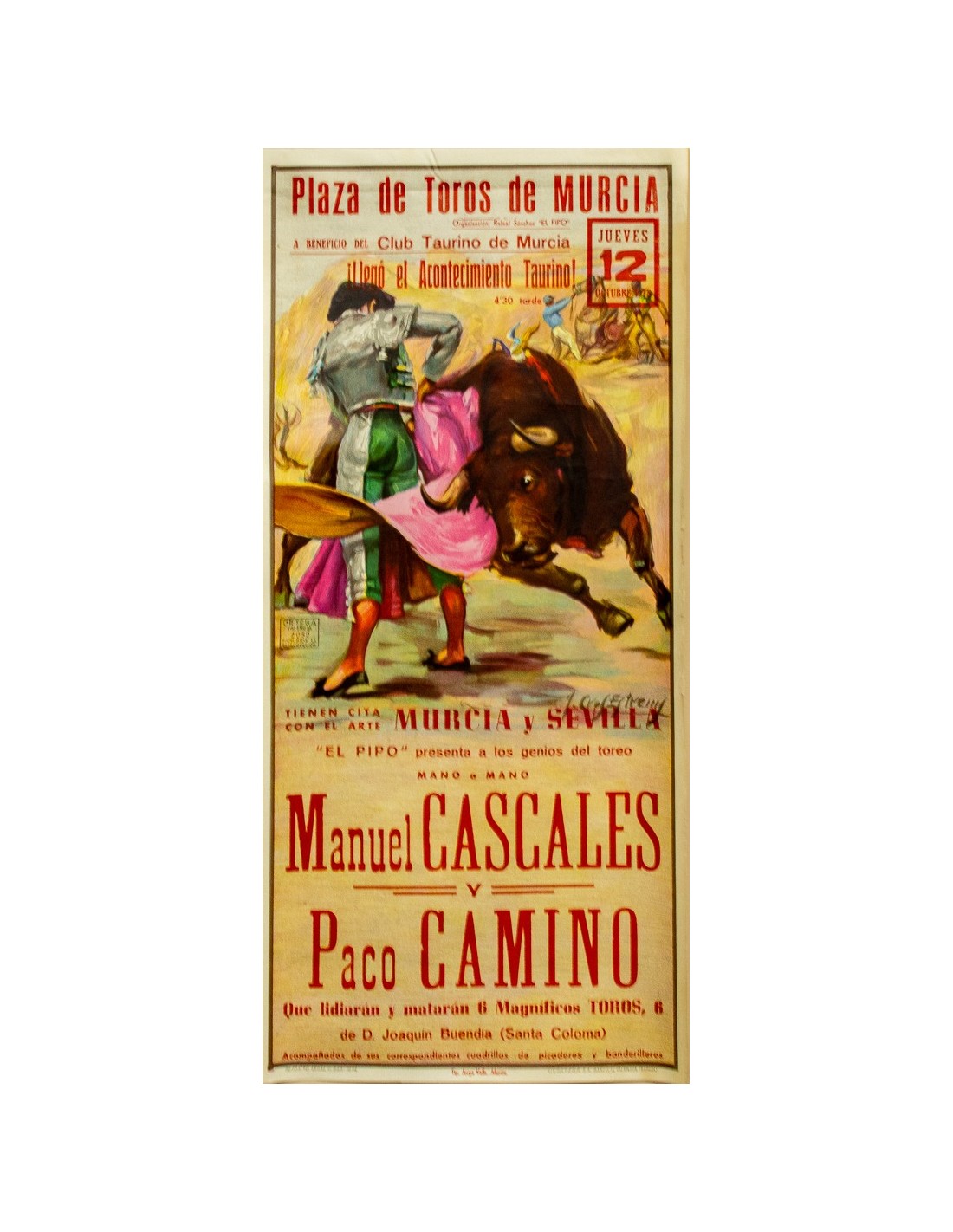 Cartel toros Murcia 1978 | Antigüedades Murcia